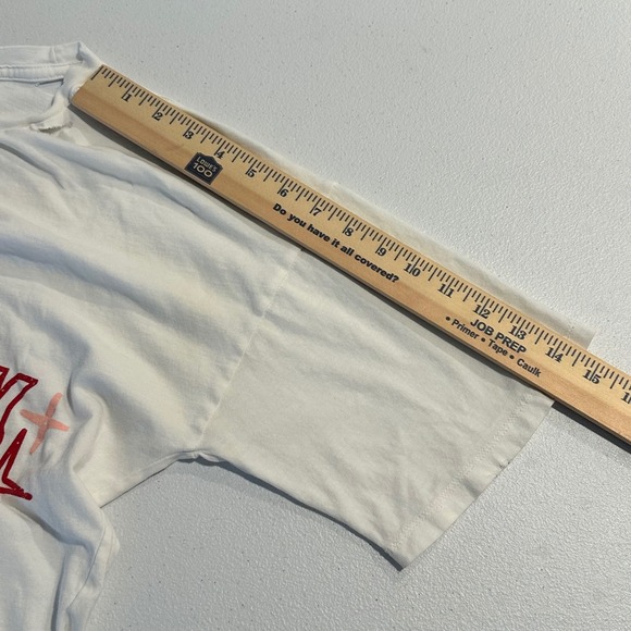 Bubble Cherry Oversized Graphic Tee White Distressed Size Small Pink Red - Picture 7 of 9